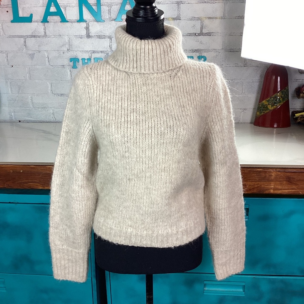 & Other Stories Cream Turtleneck Sweater